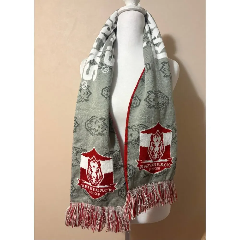 Arkansas Razorback soccer scarf  reversible